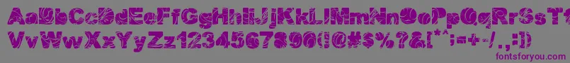 Forced Flowers Font – Purple Fonts on Gray Background