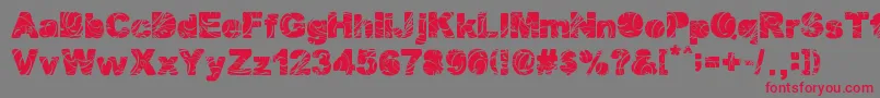 Forced Flowers Font – Red Fonts on Gray Background