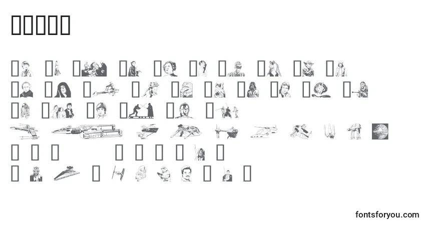 A fonte FORCR    (127028) – alfabeto, números, caracteres especiais