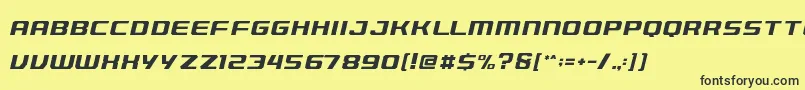 Foreigner Font – Black Fonts on Yellow Background