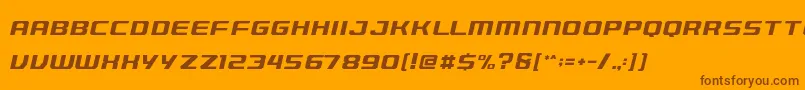 Foreigner Font – Brown Fonts on Orange Background