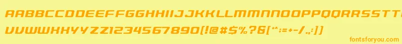 Foreigner Font – Orange Fonts on Yellow Background