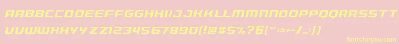 Foreigner Font – Yellow Fonts on Pink Background