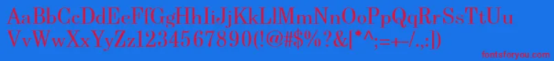 BerenisadfproRegular Font – Red Fonts on Blue Background