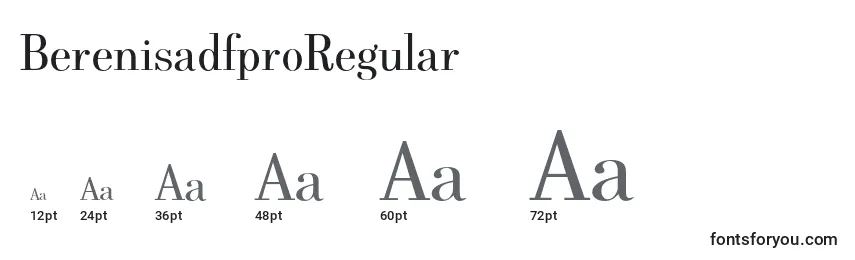 Размеры шрифта BerenisadfproRegular