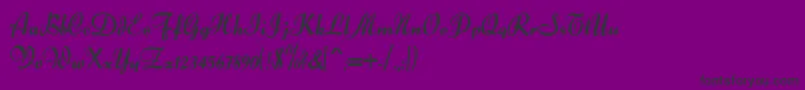 Forelle Font – Black Fonts on Purple Background