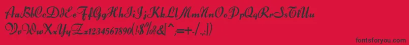 Forelle Font – Black Fonts on Red Background