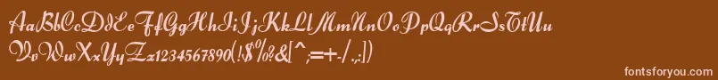 Forelle Font – Pink Fonts on Brown Background
