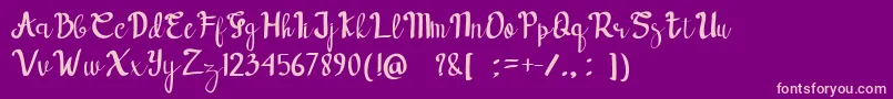 forest dream Font – Pink Fonts on Purple Background