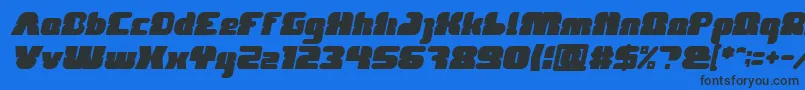 Fonte FOREST JUMP Bold Italic – fontes pretas em um fundo azul