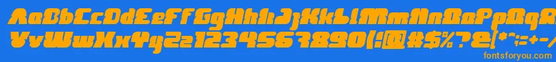 FOREST JUMP Bold Italic Font – Orange Fonts on Blue Background
