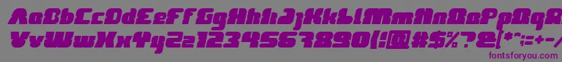 Fonte FOREST JUMP Bold Italic – fontes roxas em um fundo cinza
