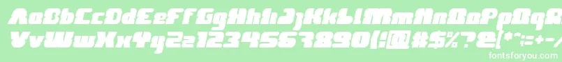 フォントFOREST JUMP Bold Italic – 緑の背景に白い文字