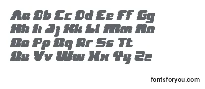 Überblick über die Schriftart FOREST JUMP Bold Italic