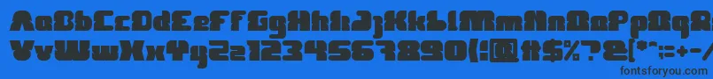 FOREST JUMP Bold-Schriftart – Schwarze Schriften auf blauem Hintergrund