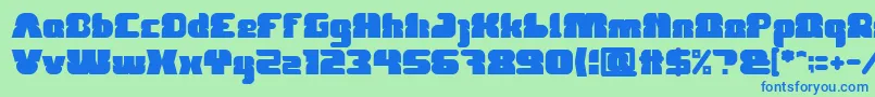 Шрифт FOREST JUMP Bold – синие шрифты на зелёном фоне