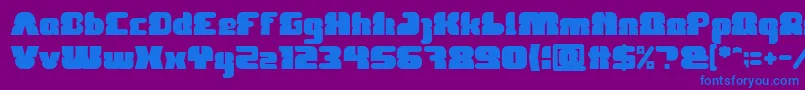 フォントFOREST JUMP Bold – 紫色の背景に青い文字