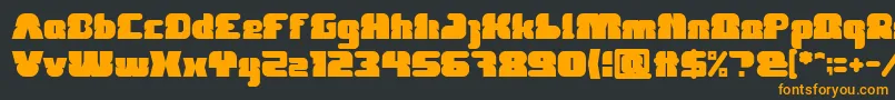 FOREST JUMP Bold Font – Orange Fonts on Black Background