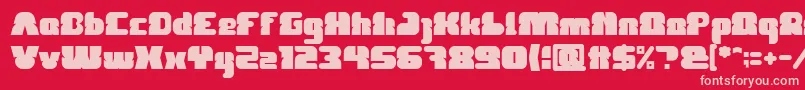 FOREST JUMP Bold Font – Pink Fonts on Red Background