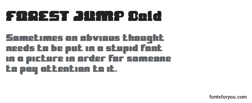 Überblick über die Schriftart FOREST JUMP Bold