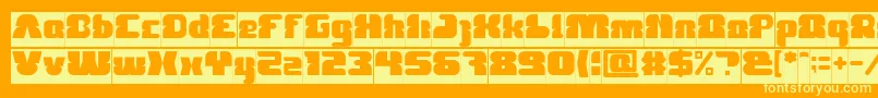 FOREST JUMP Inverse Font – Yellow Fonts on Orange Background