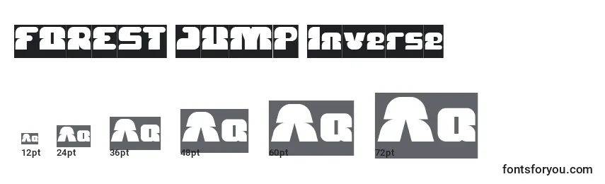 Размеры шрифта FOREST JUMP Inverse