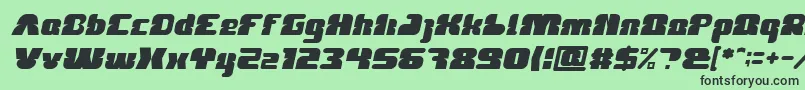 フォントFOREST JUMP Italic – 緑の背景に黒い文字