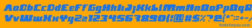 FOREST JUMP Italic Font – Blue Fonts on Orange Background