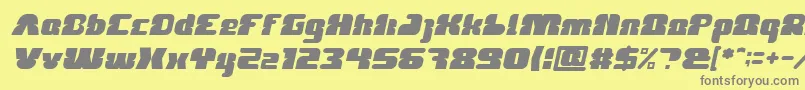 FOREST JUMP Italic Font – Gray Fonts on Yellow Background