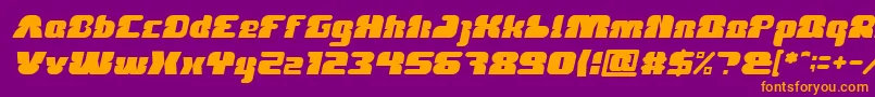 FOREST JUMP Italic Font – Orange Fonts on Purple Background