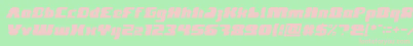 FOREST JUMP Italic Font – Pink Fonts on Green Background