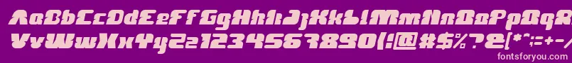 fuente FOREST JUMP Italic – Fuentes Rosadas Sobre Fondo Morado