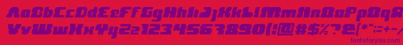 FOREST JUMP Italic Font – Purple Fonts on Red Background