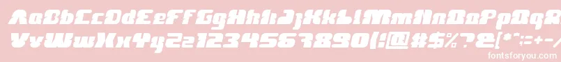 フォントFOREST JUMP Italic – ピンクの背景に白い文字