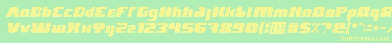 FOREST JUMP Italic Font – Yellow Fonts on Green Background