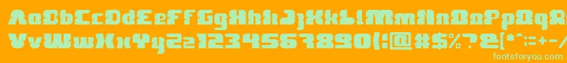 FOREST JUMP Light Font – Green Fonts on Orange Background