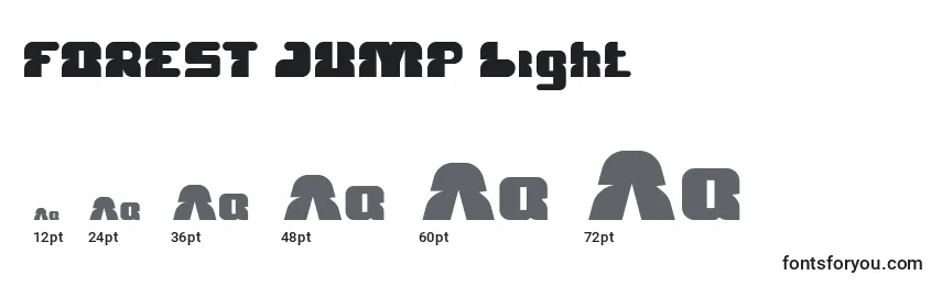 FOREST JUMP Light Font Sizes