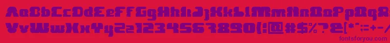 FOREST JUMP Font – Purple Fonts on Red Background
