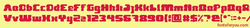 FOREST JUMP Font – Red Fonts on Yellow Background