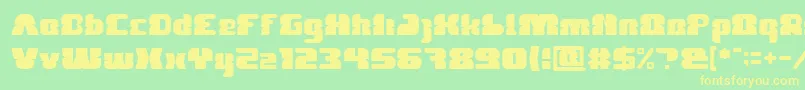 FOREST JUMP Font – Yellow Fonts on Green Background