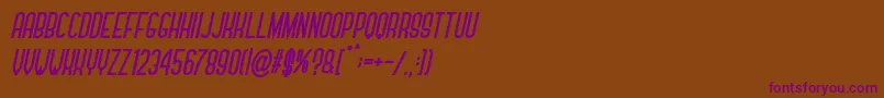 Forever Together Sans Bold Italic Font – Purple Fonts on Brown Background