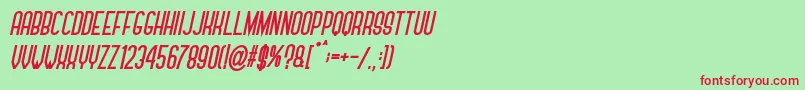 Forever Together Sans Bold Italic Font – Red Fonts on Green Background