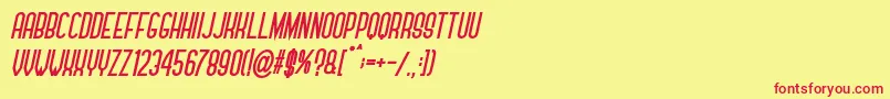 Forever Together Sans Bold Italic Font – Red Fonts on Yellow Background
