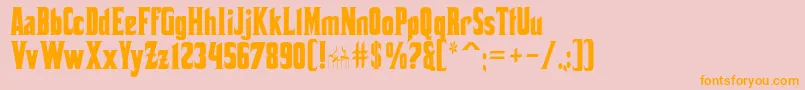 Corleone ffy Font – Orange Fonts on Pink Background