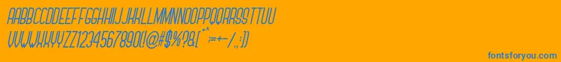 Forever Together Sans Italic-Schriftart – Blaue Schriften auf orangefarbenem Hintergrund