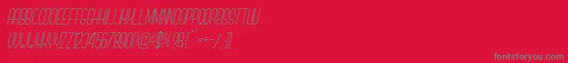 フォントForever Together Sans Light Italic – 赤い背景に灰色の文字
