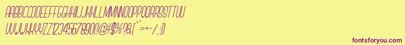 Forever Together Sans Light Italic Font – Purple Fonts on Yellow Background