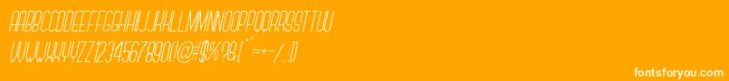 Forever Together Sans Light Italic Font – White Fonts on Orange Background