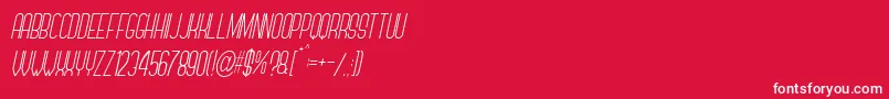 Forever Together Sans Light Italic Font – White Fonts on Red Background
