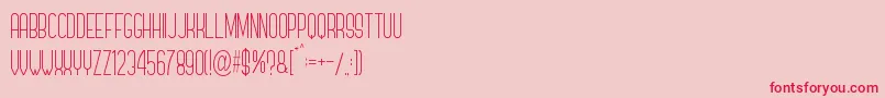 Forever Together Sans Light-Schriftart – Rote Schriften auf rosa Hintergrund